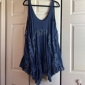 Blue Free People Intimately Lace Dress